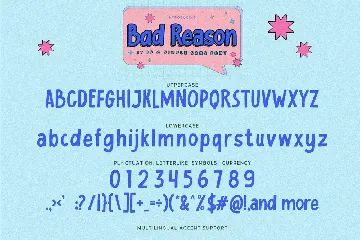 Bad Reason - It Is Simple Sans Font