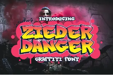 Zieder Danger - awesome Graffiti Font