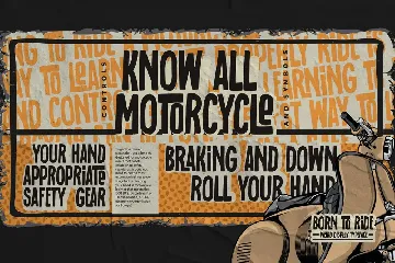 BORN TO RIDE - Weird Display Typeface font