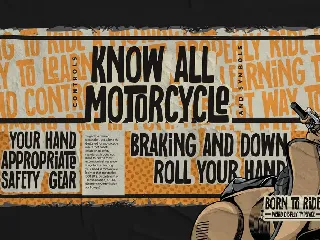 BORN TO RIDE - Weird Display Typeface font