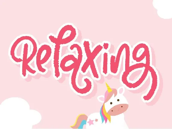 Unicorn Glowing - Handbrush font