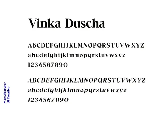 Vinka Duscha Modern Serif Font