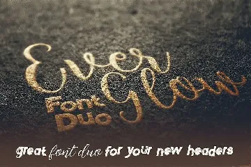 Everglow Script Font Duo