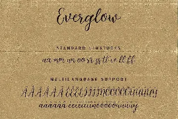 Everglow Script Font Duo