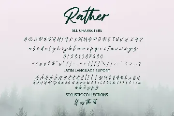 Rather - Brush Font