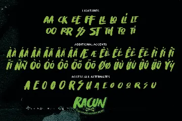 RACUN - Fun Hand Drawn Font