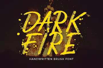 Dark Fire Brush Font