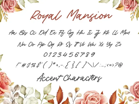 Royal Mansion Calligraphy Font