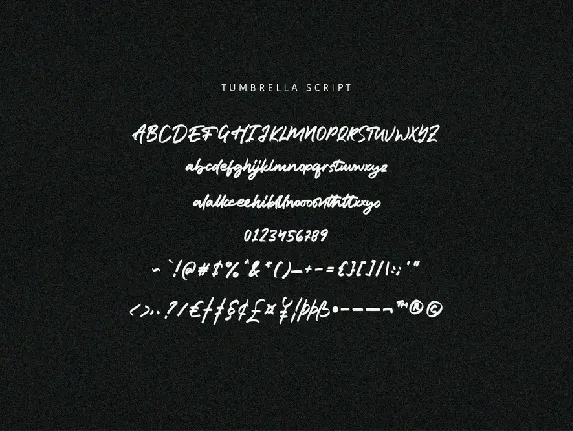 Tumbrella - Script Sans Font Duo