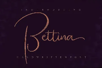 Bettina Script Font