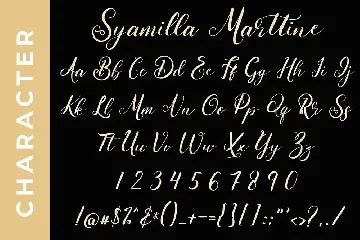 Syamilla Marttine An Elegant Calligraphy Font