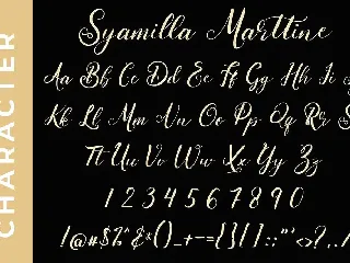 Syamilla Marttine An Elegant Calligraphy Font