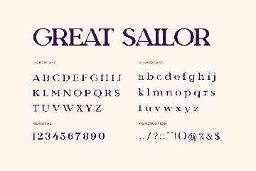 Great Sailor Serif Display Font