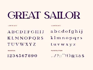 Great Sailor Serif Display Font