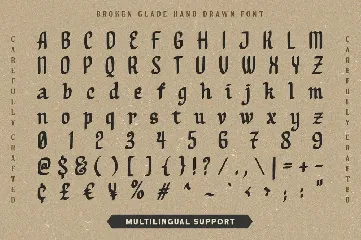 Broken Glade font