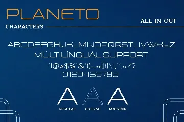 PLANETO futuristic font