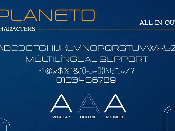 PLANETO futuristic font