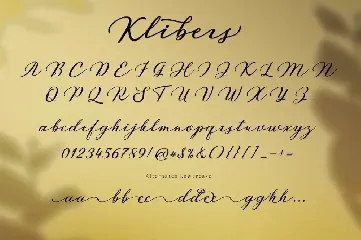 Klibers Script font