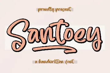 Santoey Handwritten Font