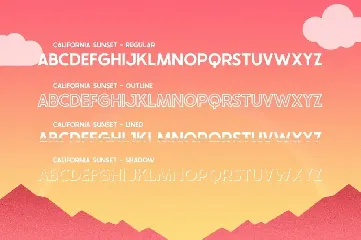 California Sunset Font Family