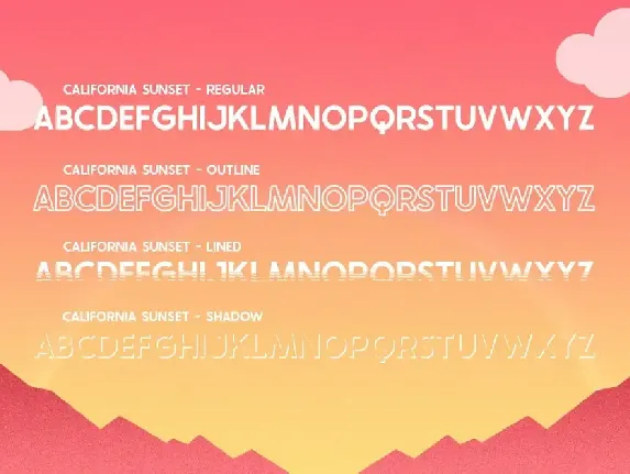 California Sunset Font Family