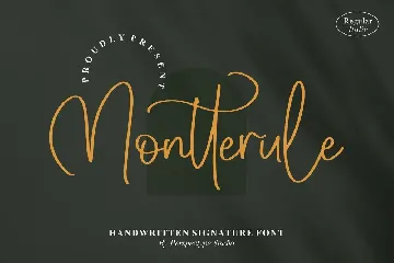 Montterule Handwritten Signature Font