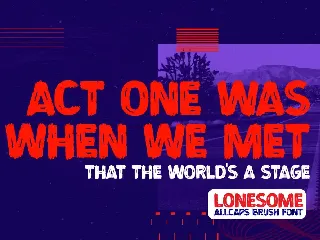 Lonesome - All Caps Brush Font