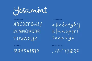 Yosamint Handwritten Brush Font