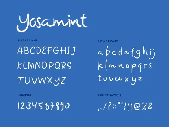 Yosamint Handwritten Brush Font