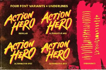 Action Hero - An 80s Movie Title Poster Font