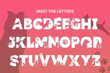 Doggies Silhouette Font