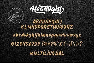 Headlight font