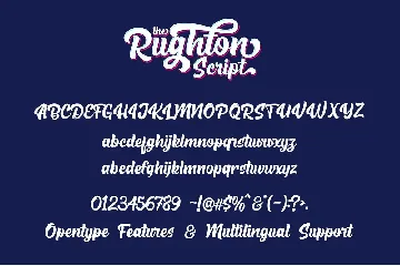 The Rughton Script font