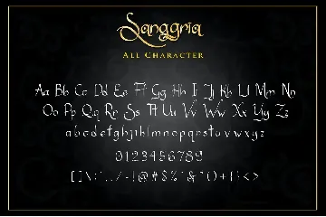 Sanggria - Calligraphic Font