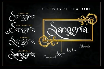 Sanggria - Calligraphic Font