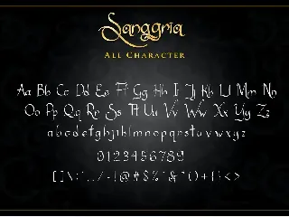 Sanggria - Calligraphic Font