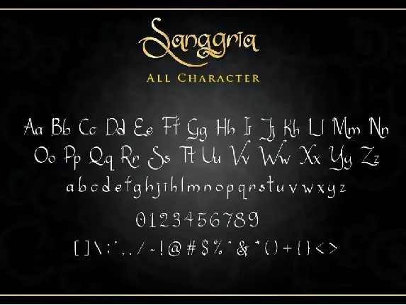 Sanggria - Calligraphic Font