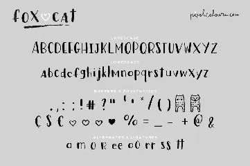 Fox Cat Hand Drawn Font