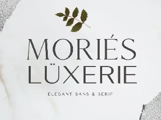 Mories Luxerie - Elegant Display Sans & Serif font