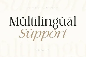 Gallery - Modern Beauty Ligature Serif font