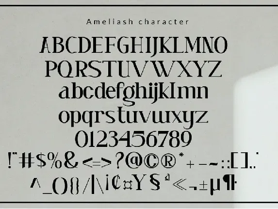 Ameliash font