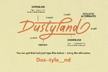 Dustyland Script font