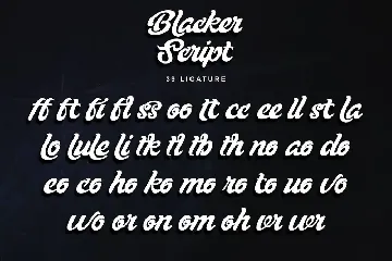 Blacker Script font