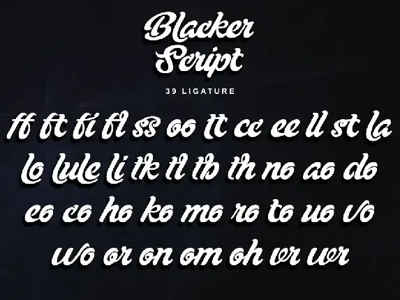 Blacker Script font