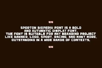 Sporton Bigperih font