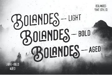 Bolandes - Vintage Monoline font