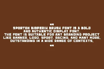 Sporton Bigperih Brush font