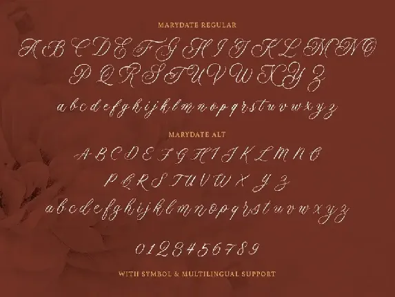 The Marydate font