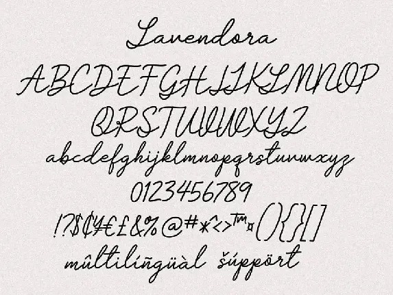 Lavendora font