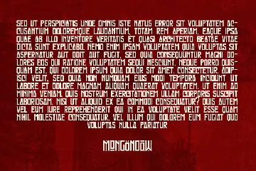 Mongondow Display Typeface Font